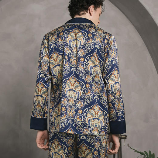 Solo seta22姆米重磅真丝睡衣家居服男长袖套装丝绸2025秋冬 商品图4