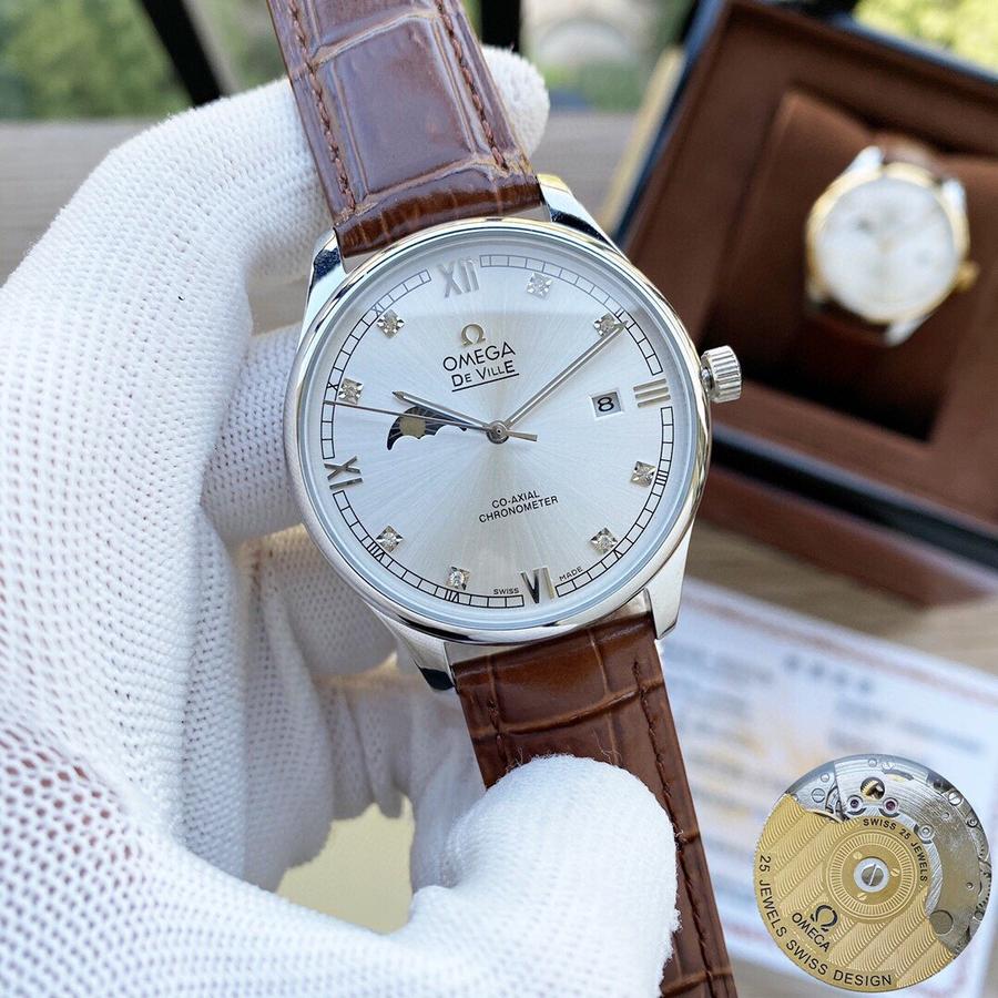 欧米茄 omega 九字位星辰【类型】精品男士腕表【表带】真牛皮