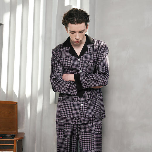 Solo seta22姆米真丝睡衣男士套装长袖2025年丝绸家居服秋冬 商品图3