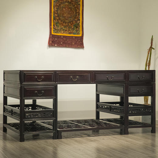 民国 红木镶云石写字台 商品图4