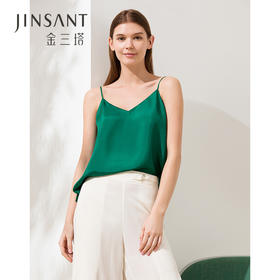 金三塔真丝吊带背心女100%桑蚕丝性感可外穿小衫时髦搭配吊带上衣  YSFAB721