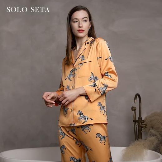 Solo seta22姆米重磅真丝睡衣女桑蚕丝家居服套装丝绸长袖秋冬 商品图3