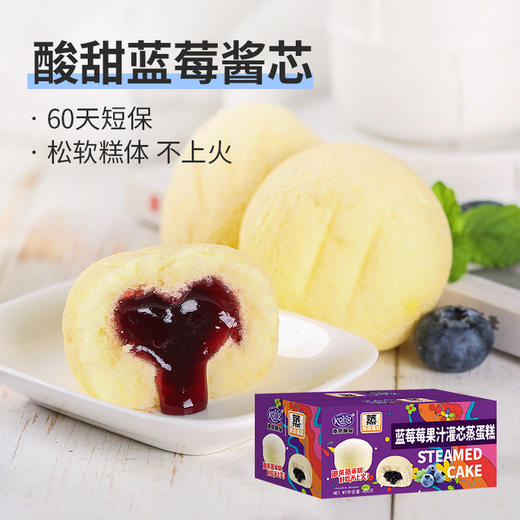 【厂家直营包邮】港荣蓝莓蒸蛋糕480g 儿童零食小吃休闲食品健康夹心小面包早餐零食 商品图0