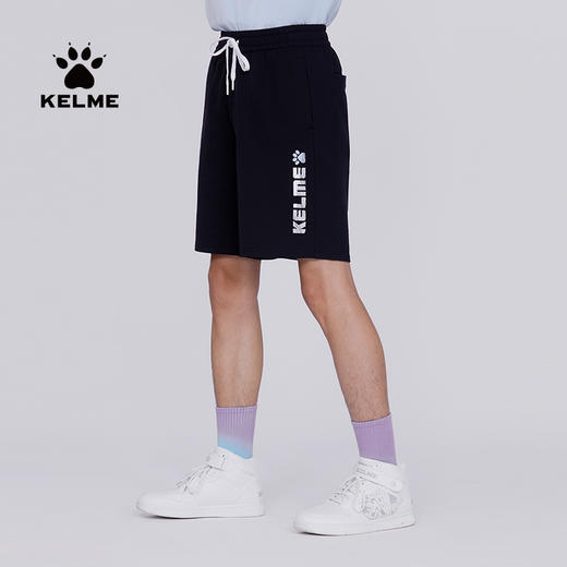 卡尔美休闲短裤男夏季运动新款潮流简约棉高腰五分裤子 商品图2