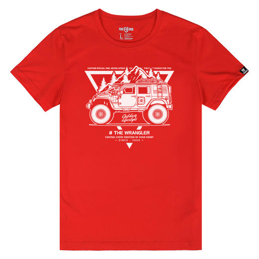 2022春夏牧马人图案原创设计新款潮男短袖T恤衫团队定制硬汉打底T NMT-1808 商品图5