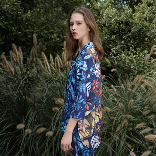 Solo seta原创真丝睡衣女秋冬两件套时尚高级感家居服可出门 商品图4