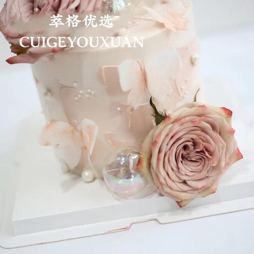 蝶恋金玫  玫瑰花蝴蝶女神蛋糕 商品图2