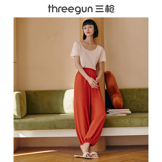 Threegun三枪 休闲时尚女士宽松灯笼裤-60976B011 商品图10