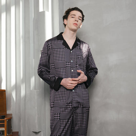 Solo seta22姆米真丝睡衣男士套装长袖2025年丝绸家居服秋冬 商品图4