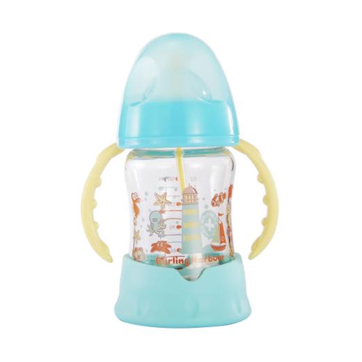 限时砍价-蜜儿港宽口径自动带柄防爆玻璃奶瓶150ML男孩版\MA062#（复古风） 商品图0