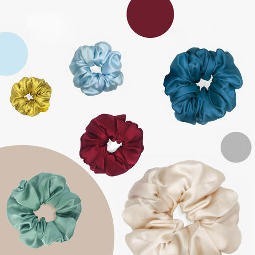 Solo seta法式真丝大发圈桑蚕丝绸缎大肠发带ins仙女发饰伴手礼 商品图3