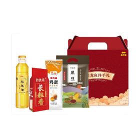 金龙鱼米面杂粮伴手礼 （稻米油400ml +香米500g +挂面150g+ 黑豆300g）