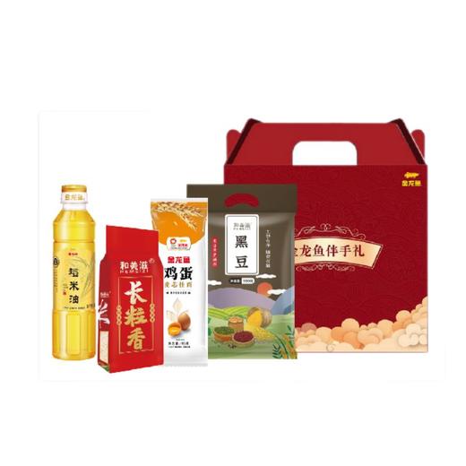 金龙鱼米面杂粮伴手礼 （稻米油400ml +香米500g +挂面150g+ 黑豆300g） 商品图0