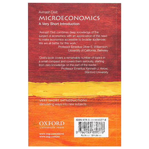 【中商原版】Microeconomics: A Very Short Introduction 英文原版 牛津通识系列：微观经济学 Avinash K. Dixit 商品图1