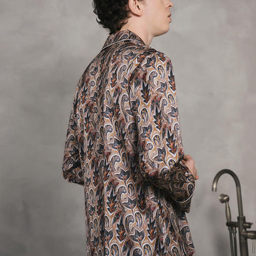 Solo seta22姆米重磅真丝睡衣套装男家居服长袖轻奢外穿秋冬 商品图3