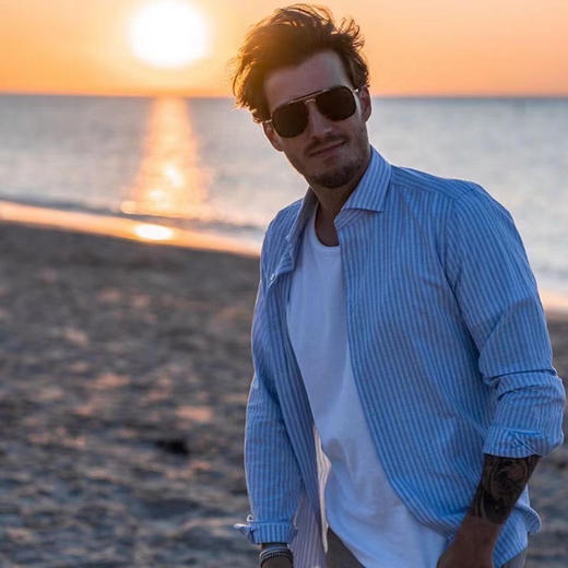 防紫外线 男士太阳镜 黑色 玳瑁灰色 商品图6