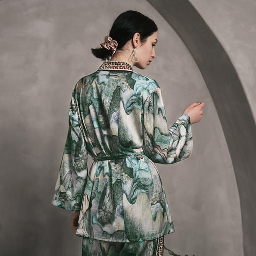 Solo seta22姆米真丝睡衣女套装家居服短睡袍可外穿秋冬丝绸 商品图1