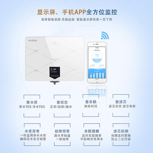 溢爱（yeai）壁挂式智能物联网商务直饮净水机  YE-RO-1366 （省内免费上门安装） 商品图6