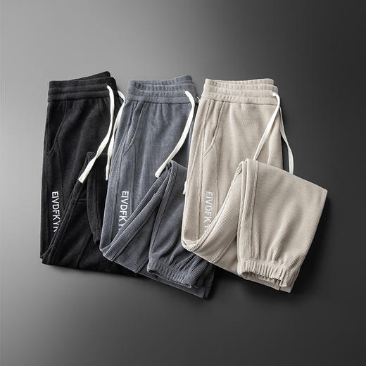 【DH】大依优型大码松紧腰灯芯绒橡筋口休闲裤卫裤宽松小脚长裤加肥加大胖子 商品图4