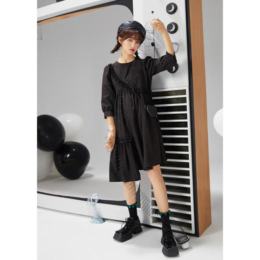 ZIHAN紫涵泡泡袖连衣裙女2022春季新款中长裙Z2Z02HS602 商品图3