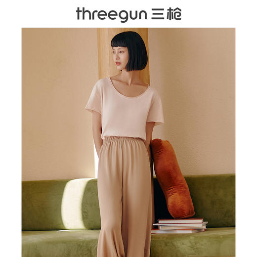 Threegun三枪 休闲时尚女士宽松灯笼裤-60976B011 商品图4