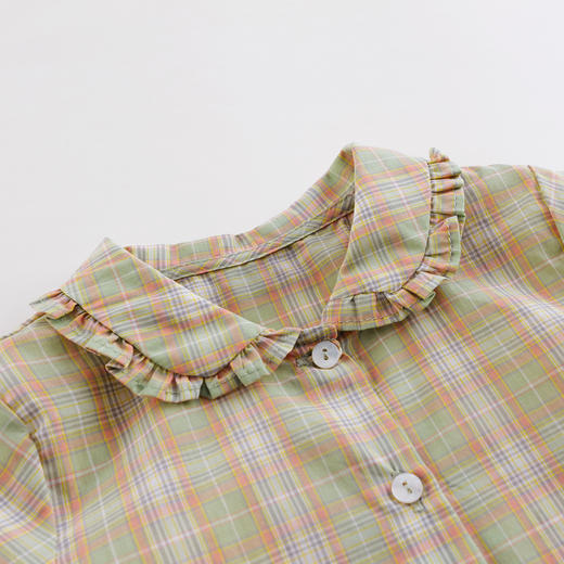 【打折】【马克珍妮 芦芙】夏装新款 女童木耳边领衬衫220690 商品图2