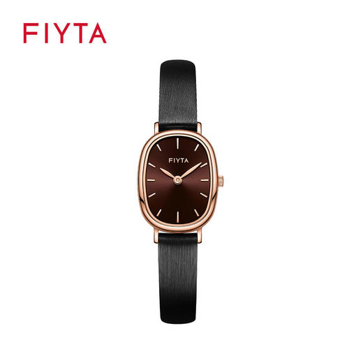 飞亚达复古小棕表女士石英表轻奢小众椭圆手表女表 商品图0