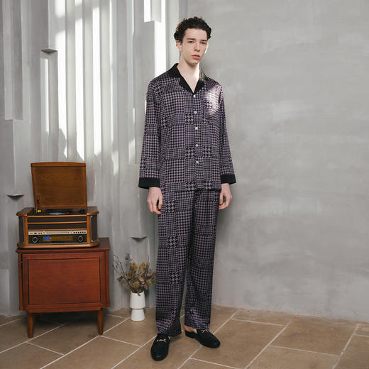Solo seta22姆米真丝睡衣男士套装长袖2025年丝绸家居服秋冬 商品图2