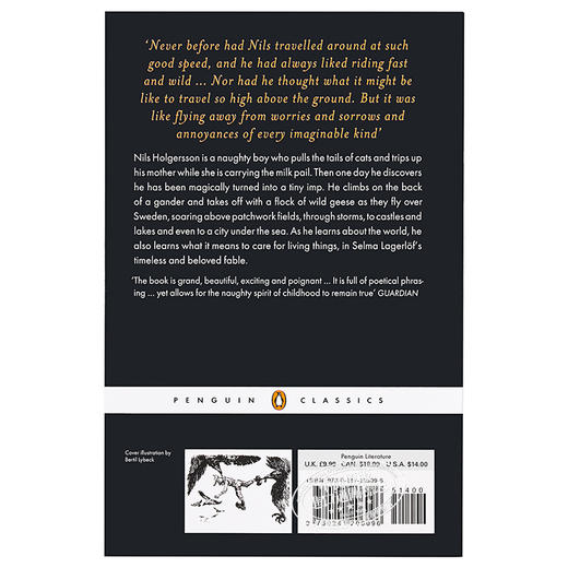 预售 【中商原版】尼尔斯骑鹅旅行记 英文原版 PBC The Wonderful Adventure of Nils Holgersson Selma Lagerlof 商品图1