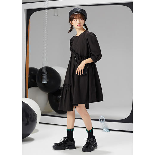 ZIHAN紫涵泡泡袖连衣裙女2022春季新款中长裙Z2Z02HS602 商品图2