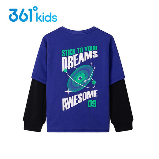 小361男童针织卫 衣假两件儿童套头上衣2022春季新款k52211308 商品图1