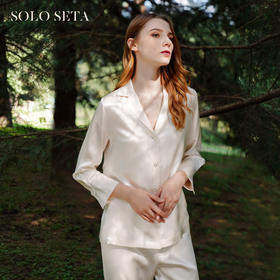 Solo seta重磅25姆米真丝睡衣女士套装丝绸家居服高级感外穿秋冬