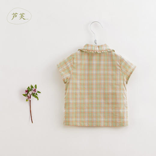 【打折】【马克珍妮 芦芙】夏装新款 女童木耳边领衬衫220690 商品图1