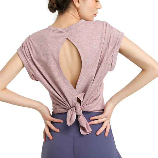 【瑜伽罩衫 多色可选】T恤时尚瑜伽服上衣网红健身瑜伽服  JL 000 YD018 商品图0