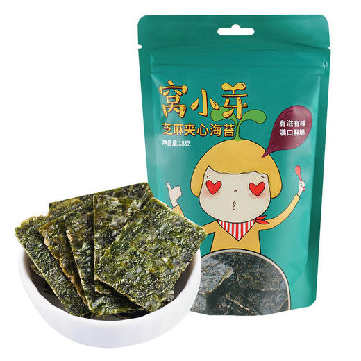 窝小芽芝麻夹心海苔 18g 商品图1
