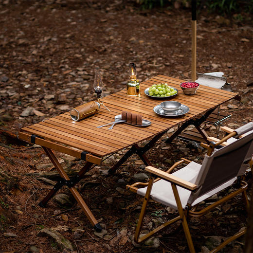 诗高飞便携式榉木蛋卷桌 浙礼 商品图0