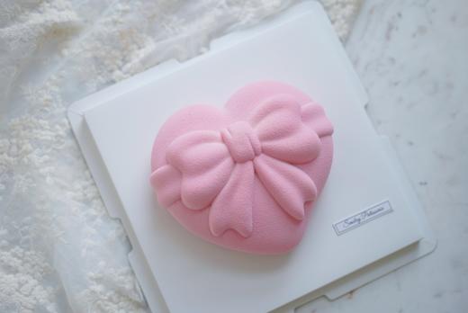 法式慕斯蛋糕 | 白桃茉莉茶慕斯 - 爱心蝴蝶结 商品图0