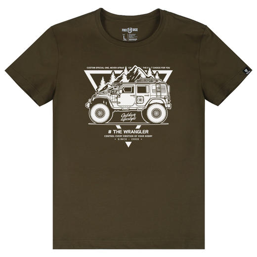 2022春夏牧马人图案原创设计新款潮男短袖T恤衫团队定制硬汉打底T NMT-1808 商品图6