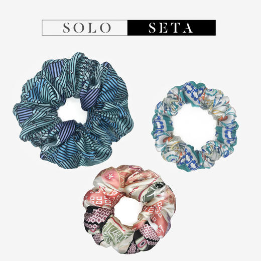 Solo seta绸缎大肠圈法式真丝发圈少女头绳丝绸韩国网红ins发饰 商品图4