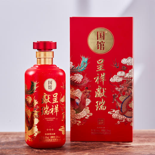 【买一箱装赠酒杯一套】国馆·致敬盛世·呈祥献瑞 | 龙凤共舞祥瑞加身，珍藏级白酒、赠人有面 商品图1