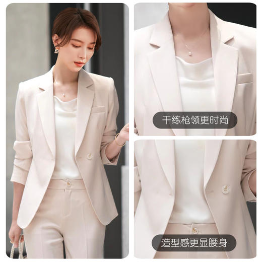 春秋新款职业装休闲西服高级设计感外套正装套装黑色ol 商品图4