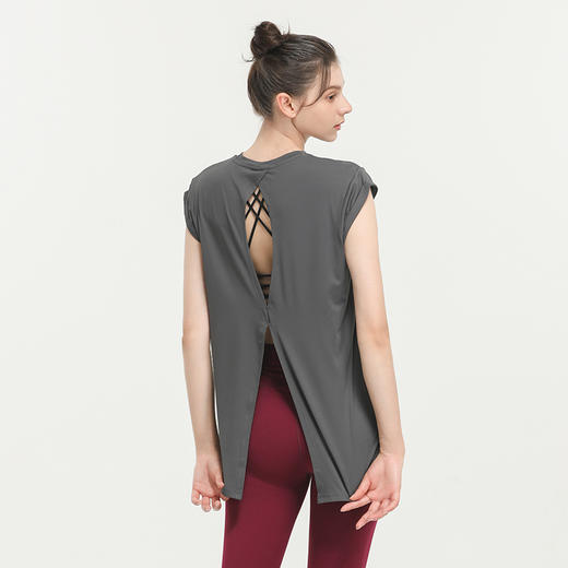 【瑜伽罩衫 多色可选】T恤时尚瑜伽服上衣网红健身瑜伽服  JL 000 YD018 商品图7