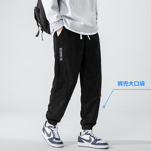 【DH】大依优型大码松紧腰灯芯绒橡筋口休闲裤卫裤宽松小脚长裤加肥加大胖子 商品图8