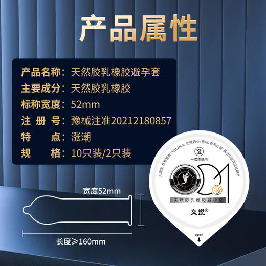 爱爱无感？（私密发货） 交悦 涨潮套 紧贴不易脱落  爱不止  超薄水润【让高CHAO】 很简单 商品图6