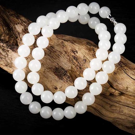 鼎云轩凝脂白雪羊脂玉串珠项链 商品图0