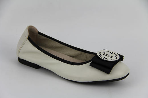 蝴蝶结平底鞋真皮浅口女单鞋低跟懒人鞋豪行正品29191652圆头百搭 商品图1