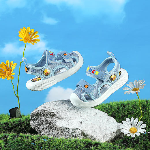 B.Duck小黄鸭童鞋夏季儿童凉鞋20-30 B2383004A 商品图3