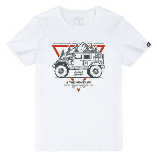 2022春夏牧马人图案原创设计新款潮男短袖T恤衫团队定制硬汉打底T NMT-1808 商品图3