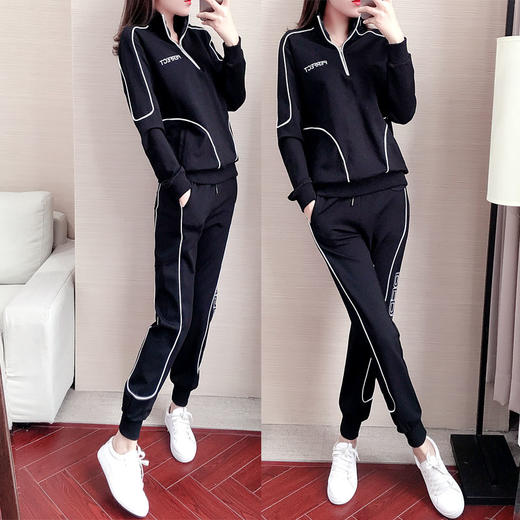 裁缝学苑AQ14 运动套装服装纸样 女装卫衣裤子样板新款打版裁剪图 商品图3