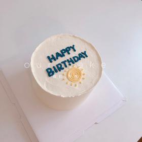 简约写字蛋糕-低糖处理无添加